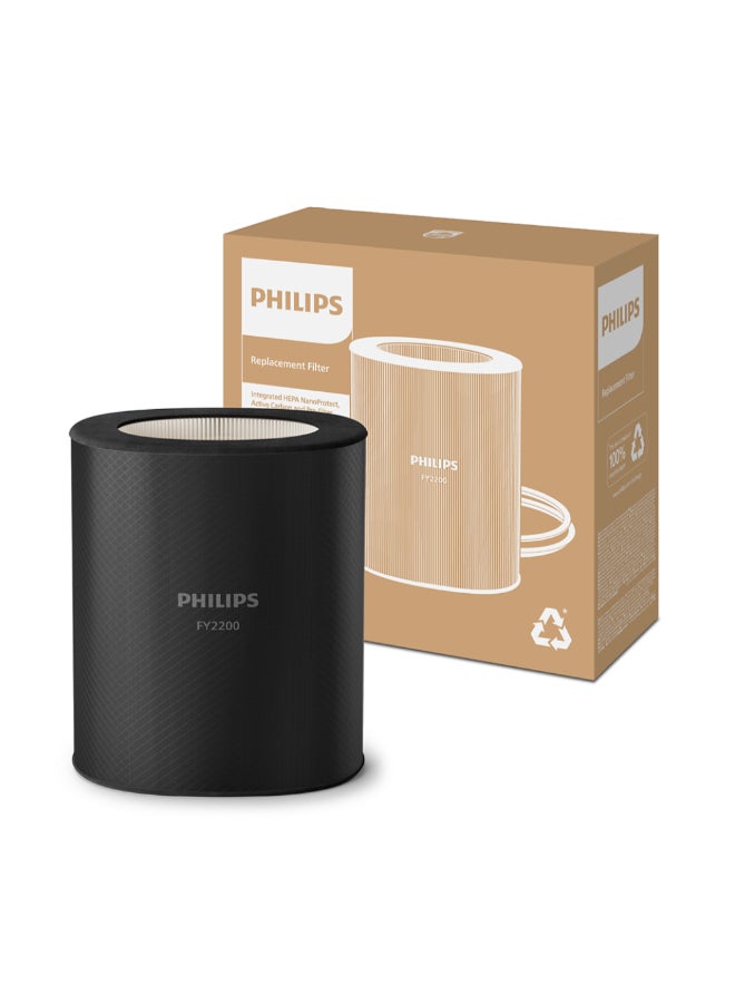 Philips PureProtect Quiet 2200 Series HEPA NanoProtect Filter 36.2 x 27.6 x 3 cm FY2200/30 Black - Image 1