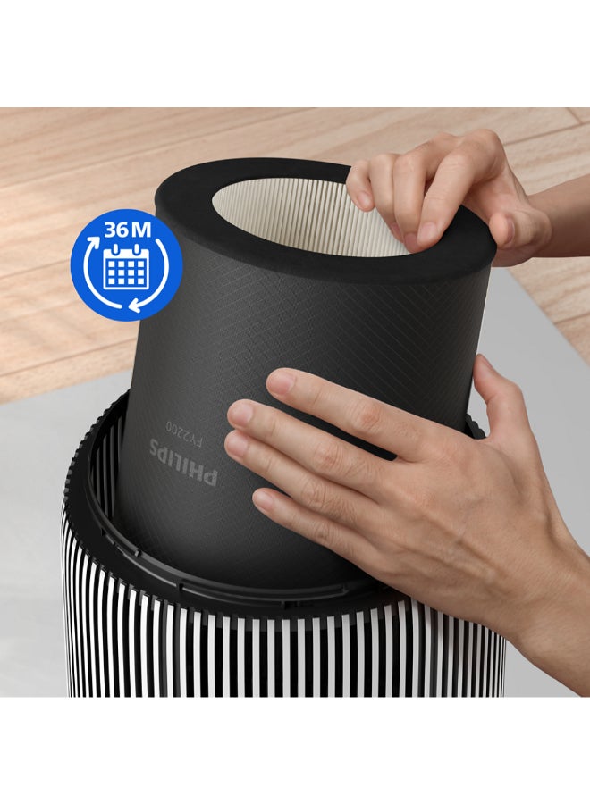 Philips PureProtect Quiet 2200 Series HEPA NanoProtect Filter 36.2 x 27.6 x 3 cm FY2200/30 Black - Image 3