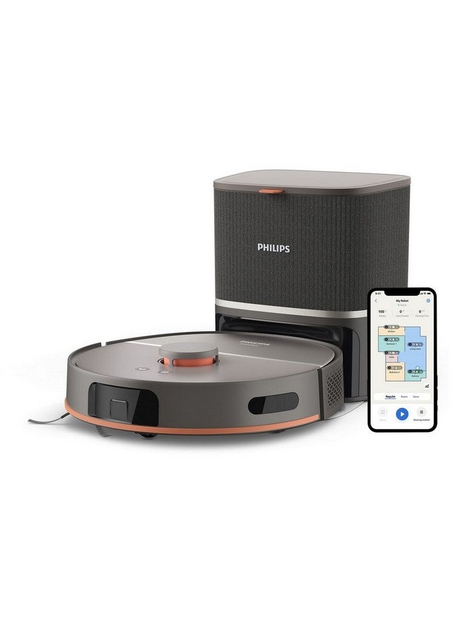 Philips HomeRun 5000 Series Robot Vacuum Cleaner with Auto-Empty Station 260 ml 260 ml 200 W XU5100/11 Cashmere Grey - Image 1