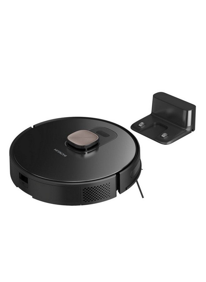 هيتاشي 5000Pa Wet and Dry Floor Robot Vacuum Cleaner 9.45 x 34.2 x 34.2 cm 200 W RV-X20PBKCG Black - Image 5