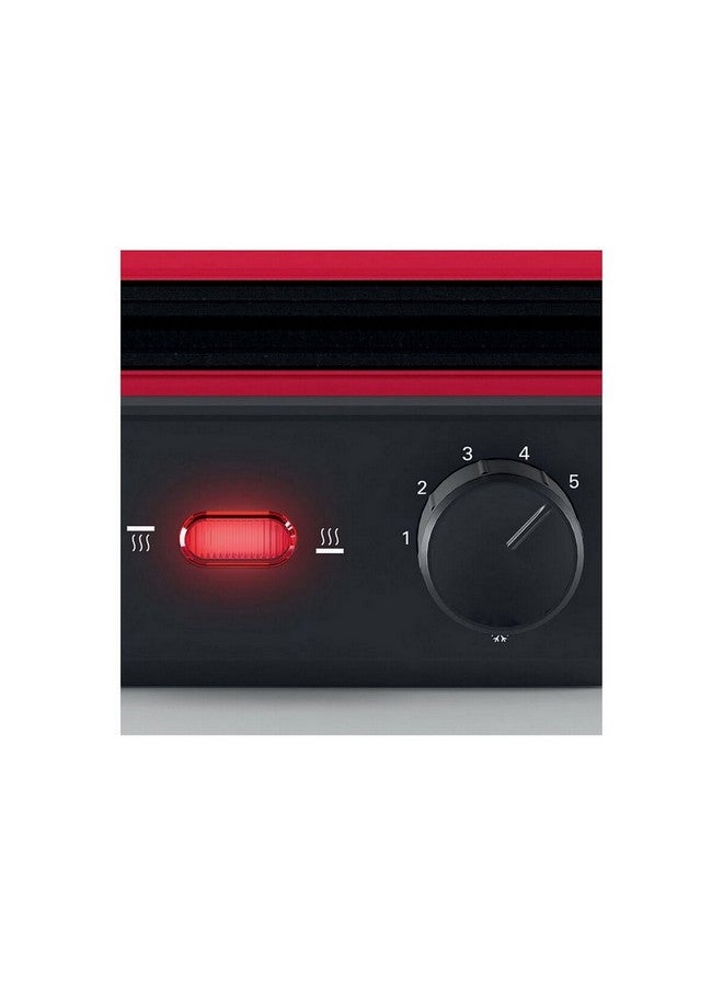 بوش 2000W Adjustable Heat Electric Toaster Grill 33 x 40 x 11.5 cm 2000 W JAHTCG4104GB Red and Black - Image 4