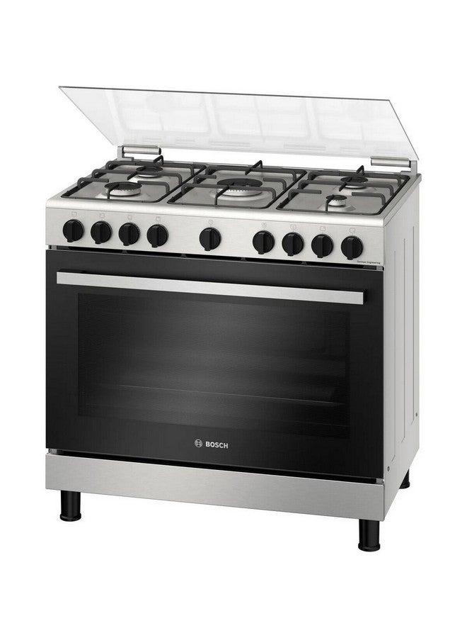 بوش Series 2 5-Burner Gas Range Cooker 125 L HGV1D0U59M Black and Silver - Image 1