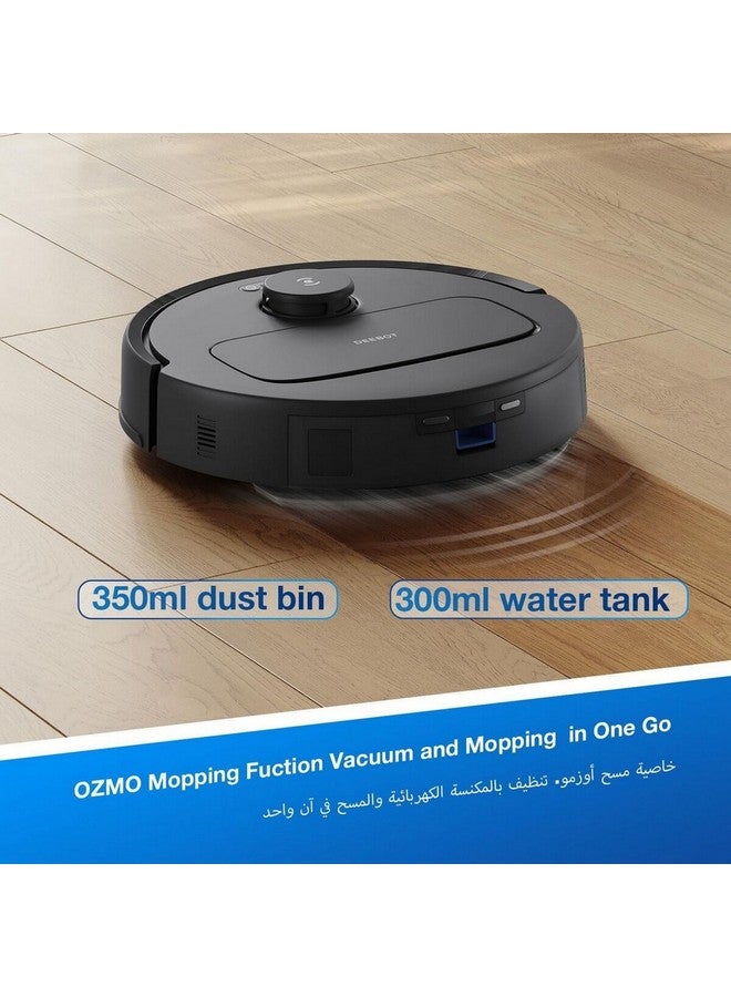 إيكوفاكس Deebot N20e 10000Pa Robot Vacuum and Mop 9.6 x 35.3 x 35.1 cm 1400 W YDLX11-3 Black - Image 5