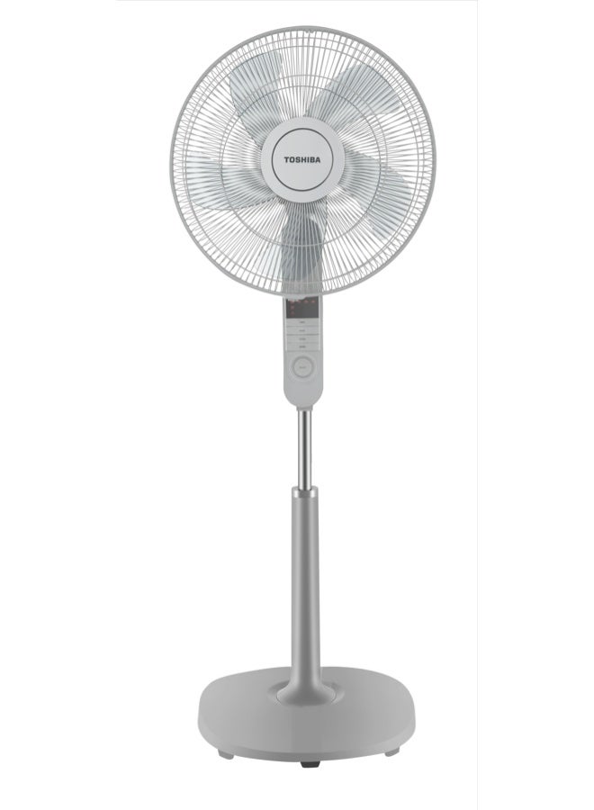 Toshiba Stand Fan F-ASD60EG(W) 16 Inch AC motor, 60W, RoHS FS40-15FR CB 220-240V,1Ph 50Hz, White 16 ml 250 mW 6221284001512 white