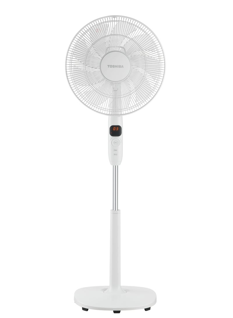 Toshiba Stand Fan F-DSD70EG(W) 16 Inch AC motor, 60W, RoHS FS40-15FR CB 220-240V,1Ph 50Hz, White 16 OZ 240 kW 6221284001529 white