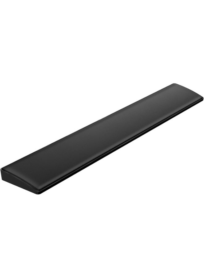 DELL KR3023D Keyboard Wrist Rest - PU Leather, Soft Memory Foam for Stable Wrist Position, Anti Skid Base Feet for Grip & Stability, Ergonomic Design, Water Resistant black - Image 1