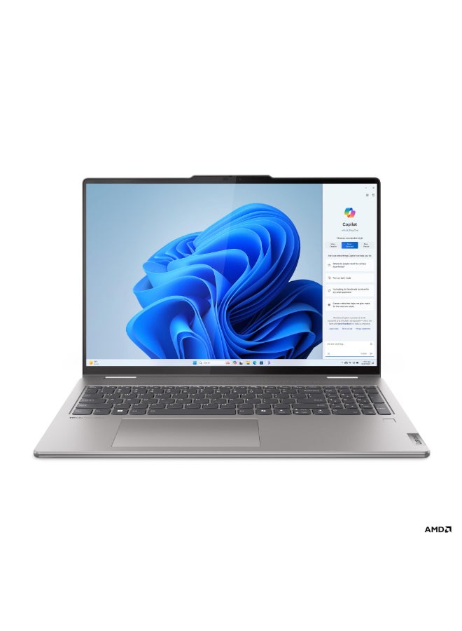 Lenovo Yoga 7 2-in-1 16AHP9 16" WUXGA IPS Touch Convertible Laptop, AMD Ryzen 7 8840HS CPU, 16GB LPDDR5x RAM, 512GB SSD, AMD Radeon 780M Graphics, Wi-Fi 6E, Fingerprint Reader, Windows 11, Arctic Grey English Arctic Grey - Image 1
