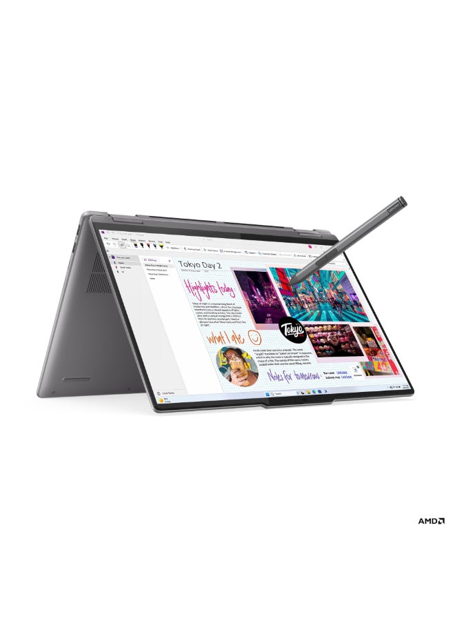 Lenovo Yoga 7 2-in-1 16AHP9 16" WUXGA IPS Touch Convertible Laptop, AMD Ryzen 7 8840HS CPU, 16GB LPDDR5x RAM, 512GB SSD, AMD Radeon 780M Graphics, Wi-Fi 6E, Fingerprint Reader, Windows 11, Arctic Grey English Arctic Grey - Image 2
