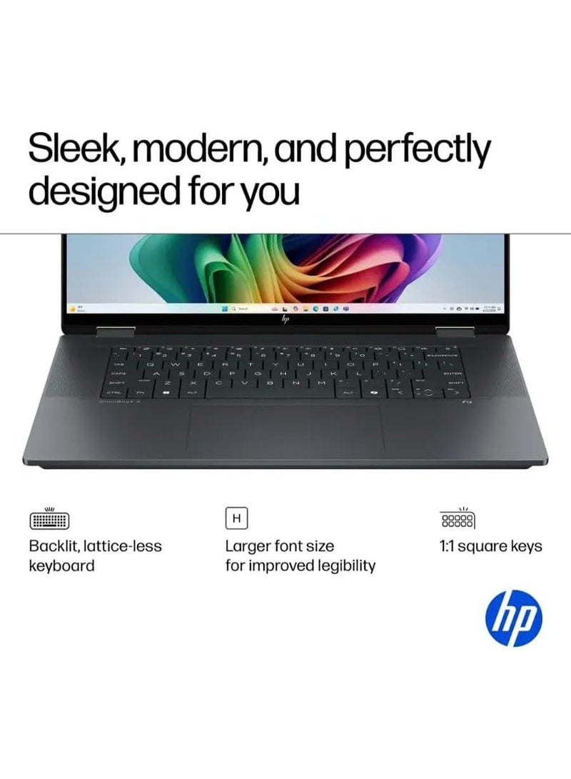 HP OmniBook X Flip 16" 2-in-1 Copilot+ AI PC Laptop,32GB RAM 1TB SSD, 2K 400nits Touch, Intel Evo 8-Core Ultra 7 258V(>Ultra 9 185H), Backlit KB, Win11 Home English Eclipse Gray - Image 5