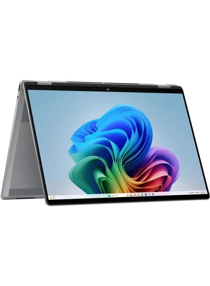 HP OmniBook X FILP Copilot+ PC 16 inch 2K Touch 2-in-1 Touchs Laptop, AMD Ryzen AI 5 340, 16GB DDR5 RAM, 512GB SSD, Backlit KB, Copilot+ PC, Windows 11 Home, Meteor Silver, 16-ar0013dx English Meteor Silver - Image 2