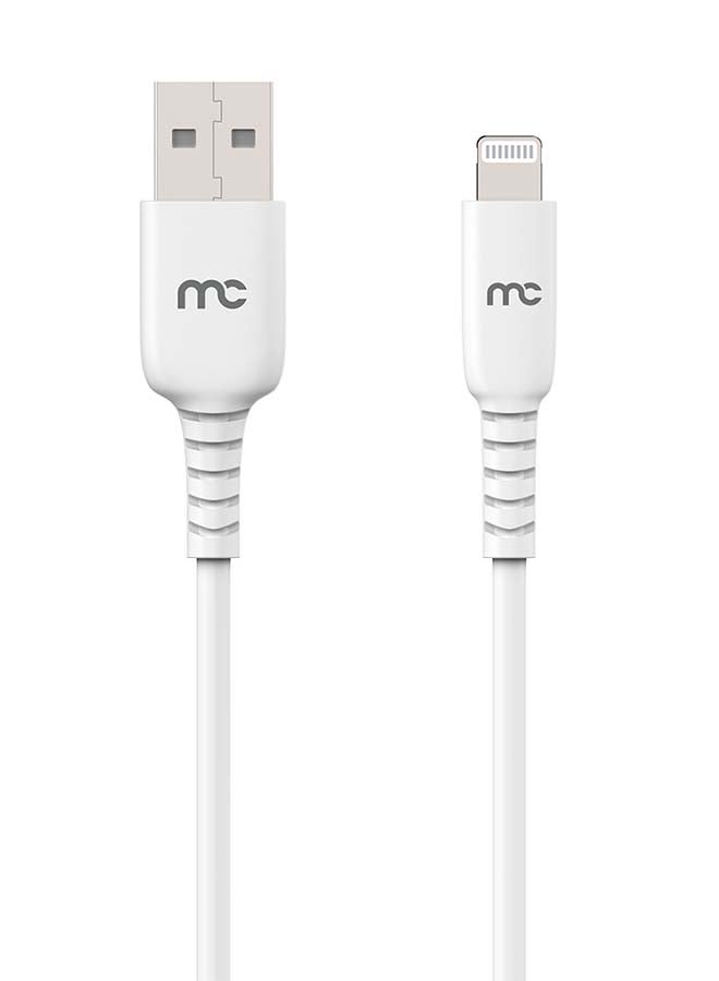 ماي كاندي كابل شحن ونقل بيانات USB-A إلى لايتنينج معتمد MFi بطول 1.2 متر وقدرة 18 واط، أبيض - Image 1
