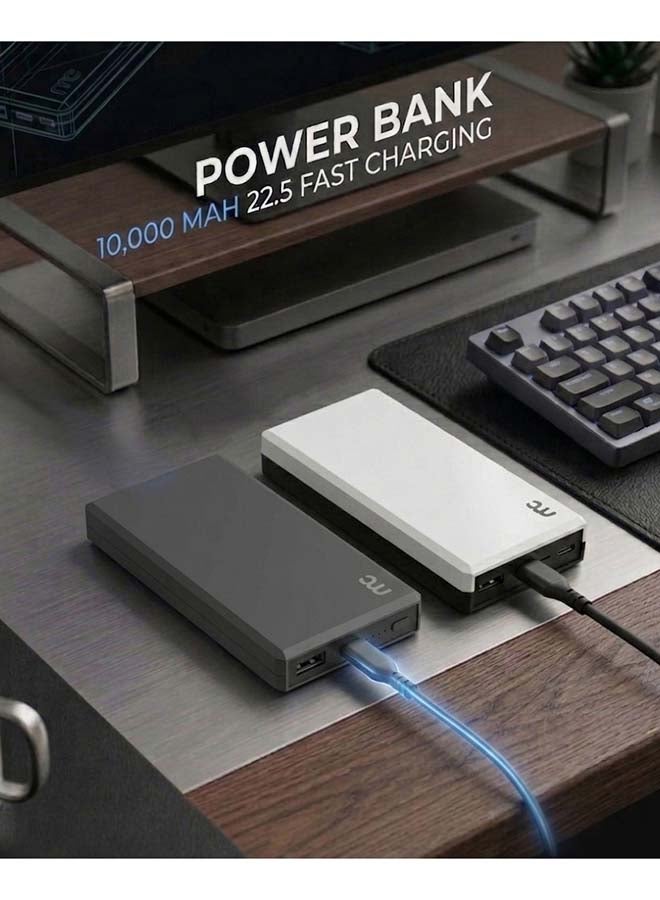 ماي كاندي PB-C150 باور بانك 10000 مللي أمبير 22.5 واط USB-C PD للشحن السريع، أبيض - Image 3