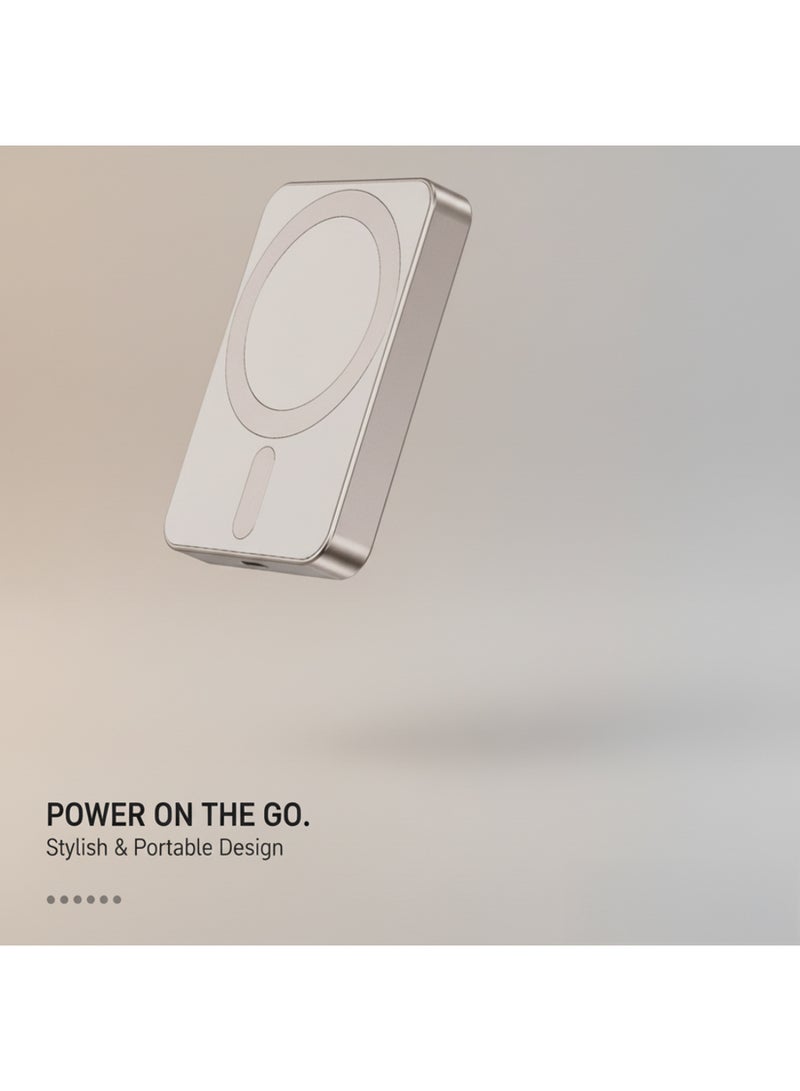 ماي كاندي PB-D250M Mini MagPower باور بانك مغناطيسي لاسلكي 5000 مللي أمبير 15 واط، تيتانيوم - Image 5