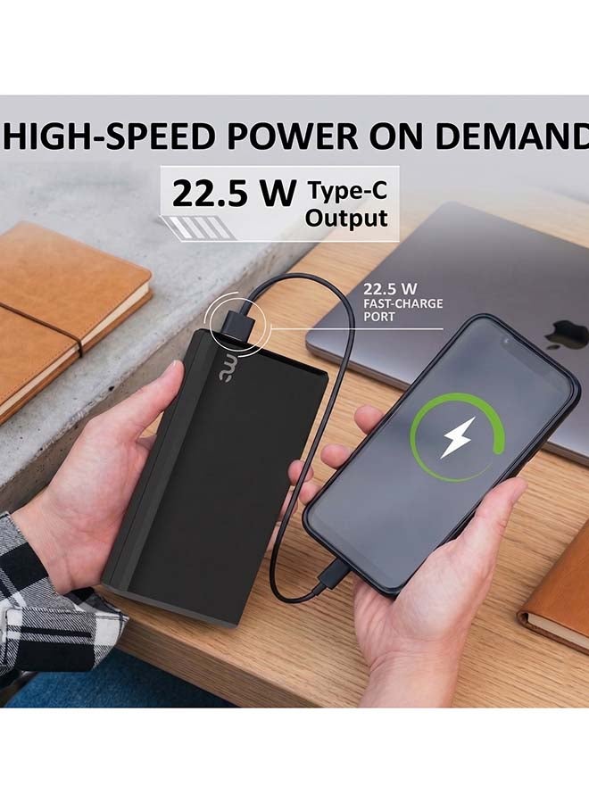 ماي كاندي PB-C250 باور بانك 20000 مللي أمبير 22.5 واط USB-C PD للشحن السريع، أسود - Image 5