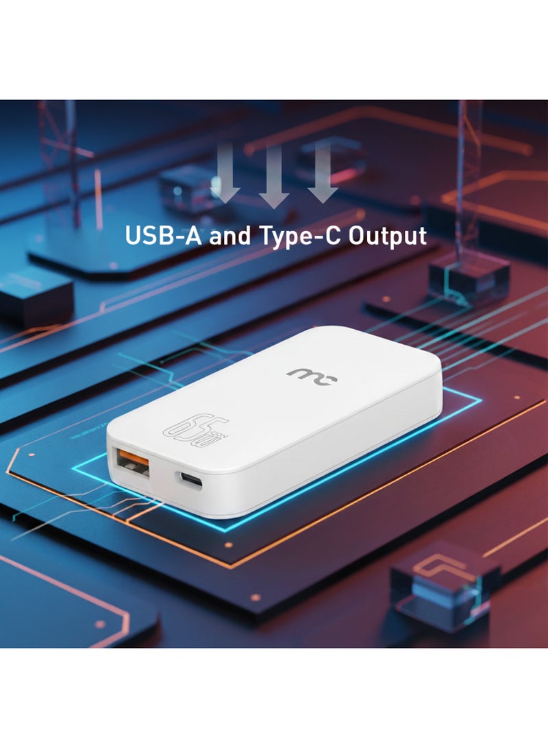 ماي كاندي شاحن السفر النحيف GTC-D365 GaN 65W USB-C PD و USB-A - Image 1