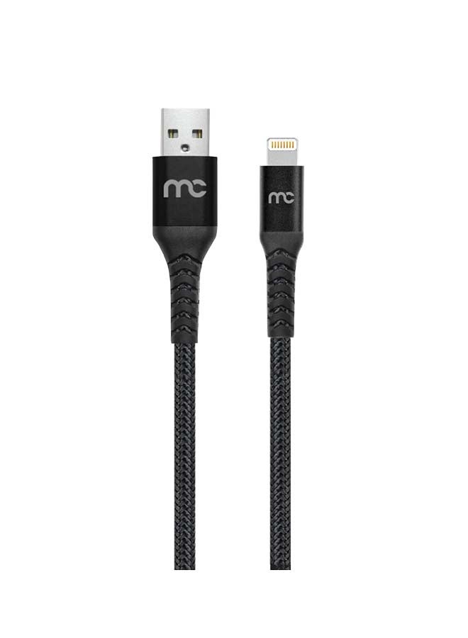 ماي كاندي كابل شحن ونقل بيانات USB-A إلى لايتنينج معتمد MFi بطول 1.2 متر وقدرة 18 واط، أسود - Image 1