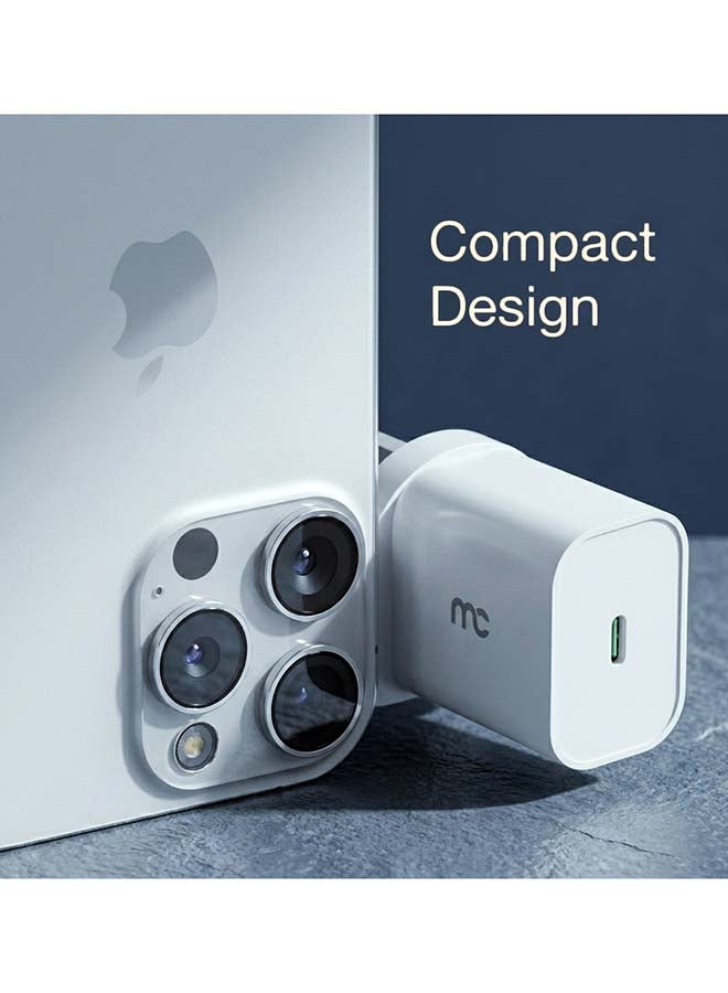 ماي كاندي TC-D25 شاحن جداري سريع USB-C PD بقدرة 25 واط للأيفون وسامسونج وأجهزة USB-C، أبيض - Image 4