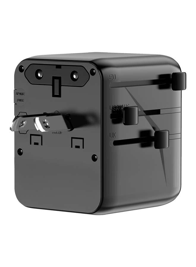 ماي كاندي محول سفر عالمي 25 واط Gan III مع 2 منفذ USB-C و USB-A، قابس عالمي، أسود - Image 3