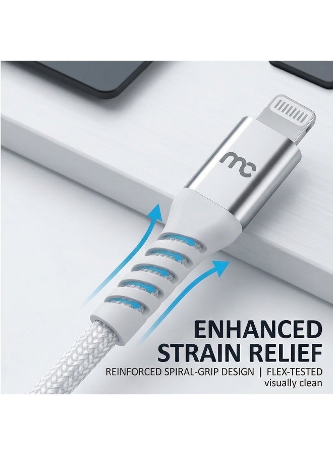 ماي كاندي C-C101A2L كابل شحن ونقل بيانات USB-A إلى لايتنينج، أبيض - Image 4
