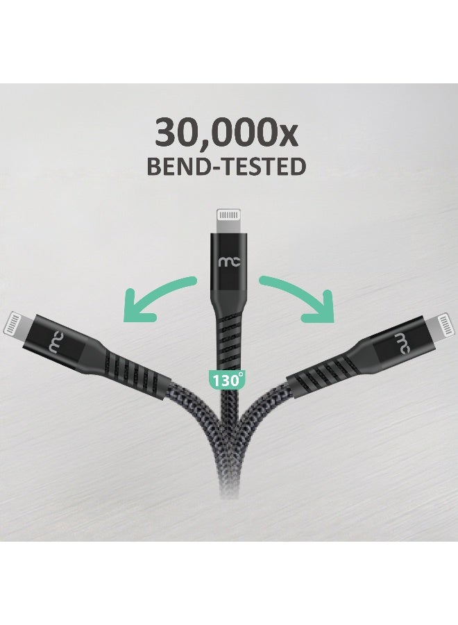 ماي كاندي C-C101A2L كابل شحن ونقل بيانات USB-A إلى لايتنينج، أسود - Image 3
