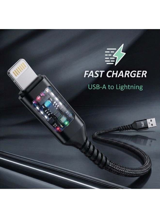 ماي كاندي C-C101A2L كابل شحن ونقل بيانات USB-A إلى لايتنينج، أسود - Image 1