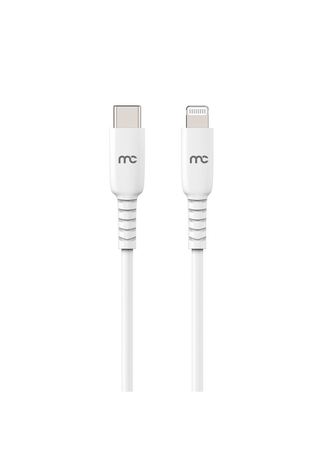 ماي كاندي C-C111C2L كابل شحن سريع ونقل بيانات 60 واط USB-C إلى لايتنينج، أبيض