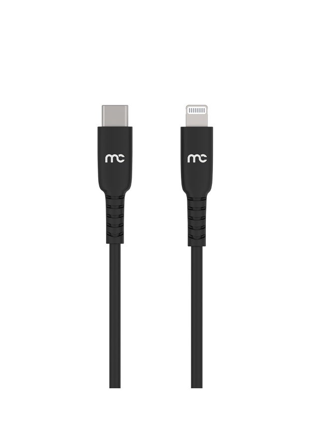 ماي كاندي C-C111C2L كابل شحن سريع ونقل بيانات 60 واط USB-C إلى لايتنينج، أسود