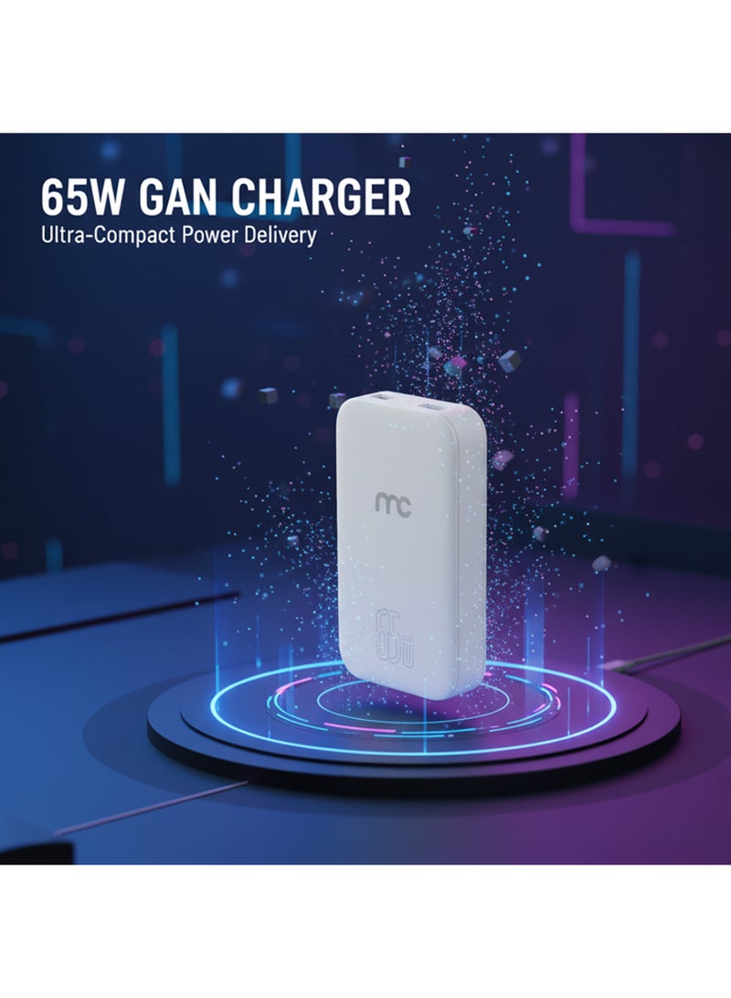 ماي كاندي شاحن السفر النحيف GTC-D370 GaN 65W مزدوج Type-C - Image 3