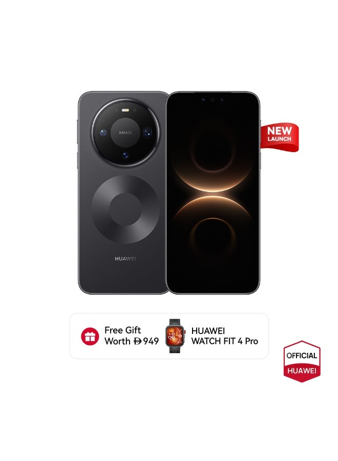 هواوي ميت 80 برو ثنائي الشريحة أسود 16 جيجابايت رام 512 جيجابايت مع ساعة هواوي فيت 4 برو - نسخة الشرق الأوسط - Image 1
