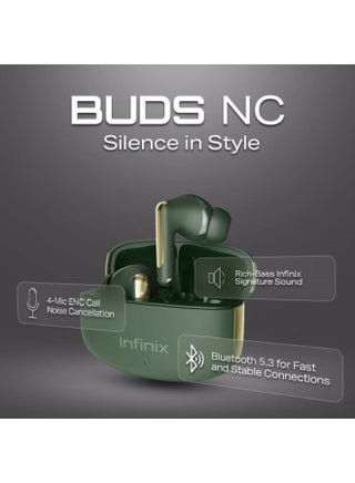 Wireless Earbuds – TWS Bluetooth 5.4 ANC Earbuds with Quad Mic ENC, 35 Hours Playtime, Low Latency Gaming Mode, IPX4 Water Resistant, 13mm Drivers, Charging Case – True Wireless Earbuds for iPhone, Samsung, Android – Green - view 2