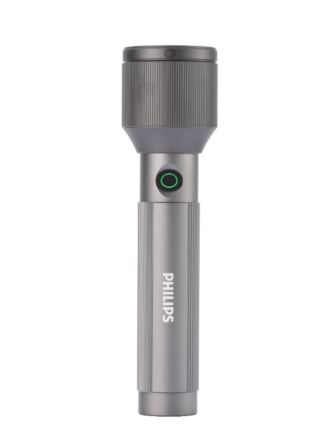 PHILIPS Rechargeable Handheld Flashlight | 1100 Lumens High Brightness | Telescopic Zoom Adjustable Beam | 3000mAh Battery Long Runtime | 4 Lighting Modes SOS Flash | Model SFL2143/56 | Grey | 2 Year Warranty Grey - Image 2