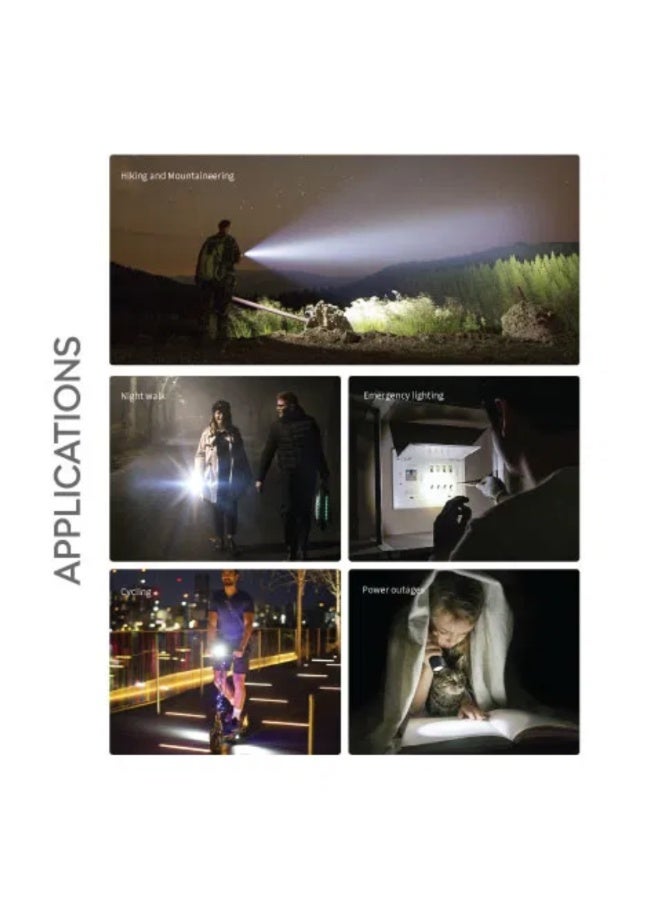 PHILIPS 910LM Rechargeable Flashlight with 3 Lighting Modes, 300 Meter Range, IP55 Waterproof Grey - Image 5