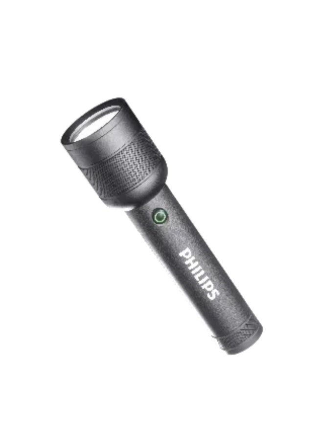 Philips Rechargeable LED Flashlight 1500 Lumens | 400m Long Range Torch | USB‑C Fast Charging | 3500mAh Battery | IP55 Waterproof | Stepless Dimming | Strobe & SOS Modes | Aluminum Alloy Tactical Torch SFL6166R grey - Image 2