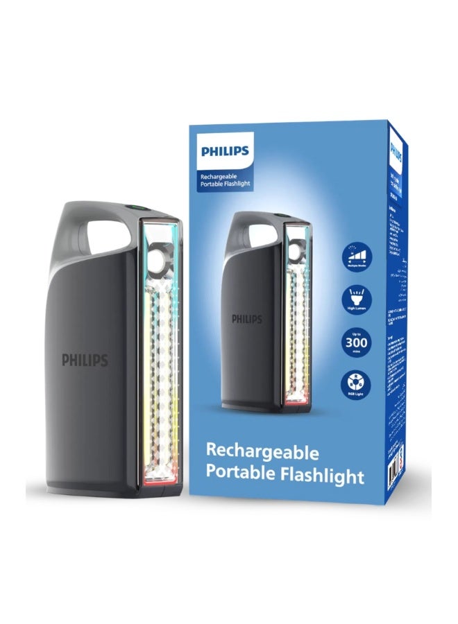 فيليبس فانوس طوارئ LED قابل لإعادة الشحن مع ضوء محيطي RGB | 1000 لومن ضوء محمول | بطارية 4000 مللي أمبير | شحن USB-C | ضوء متعدد الوظائف للتخييم وانقطاع الطاقة SFL3402/56 - Image 1