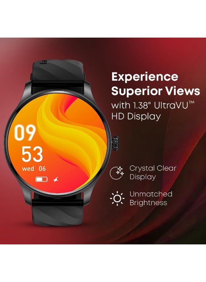 Fastrack Limitless FX1 Smartwatch with 1.38" HD Display|SingleSync BT Calling|AI Voice Assistant|100+ Sports Modes and Watchfaces|Upto 5 Day Battery Life Black - Image 3