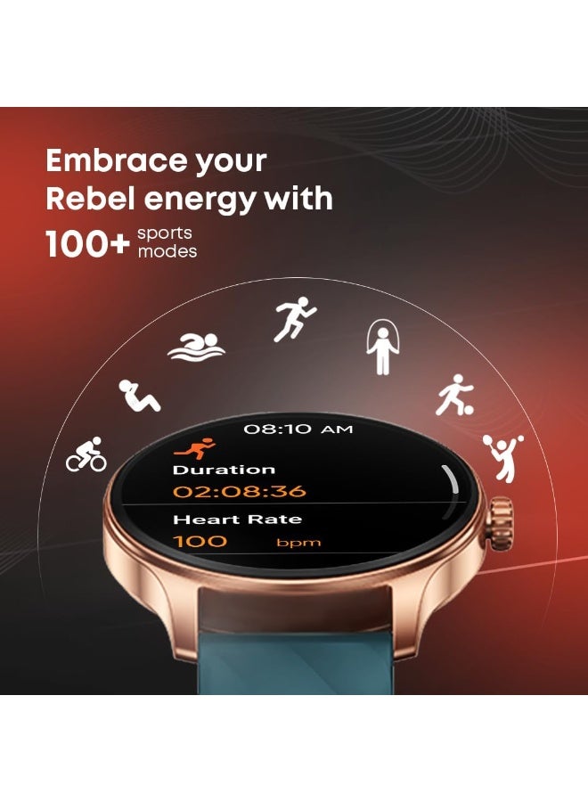 Fastrack Limitless FX1 Smartwatch with 1.38" HD Display|SingleSync BT Calling|AI Voice Assistant|100+ Sports Modes and Watchfaces|Upto 5 Day Battery Life Black - Image 4