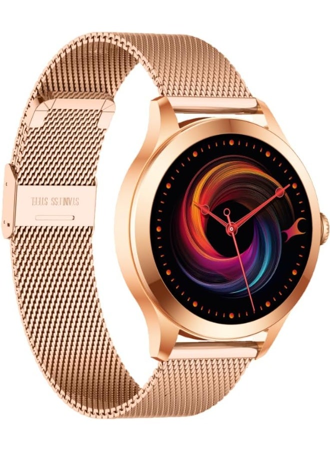 fastrack Titan Fastrack Vybe Women'S Smart Watch 1.19" Amoled Round, Health Suite, Women'S Health, BT Calling, Metal Rose Gold - Image 2