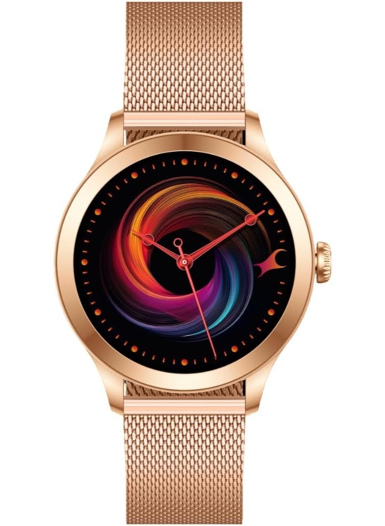 fastrack Titan Fastrack Vybe Women'S Smart Watch 1.19" Amoled Round, Health Suite, Women'S Health, BT Calling, Metal Rose Gold - Image 3