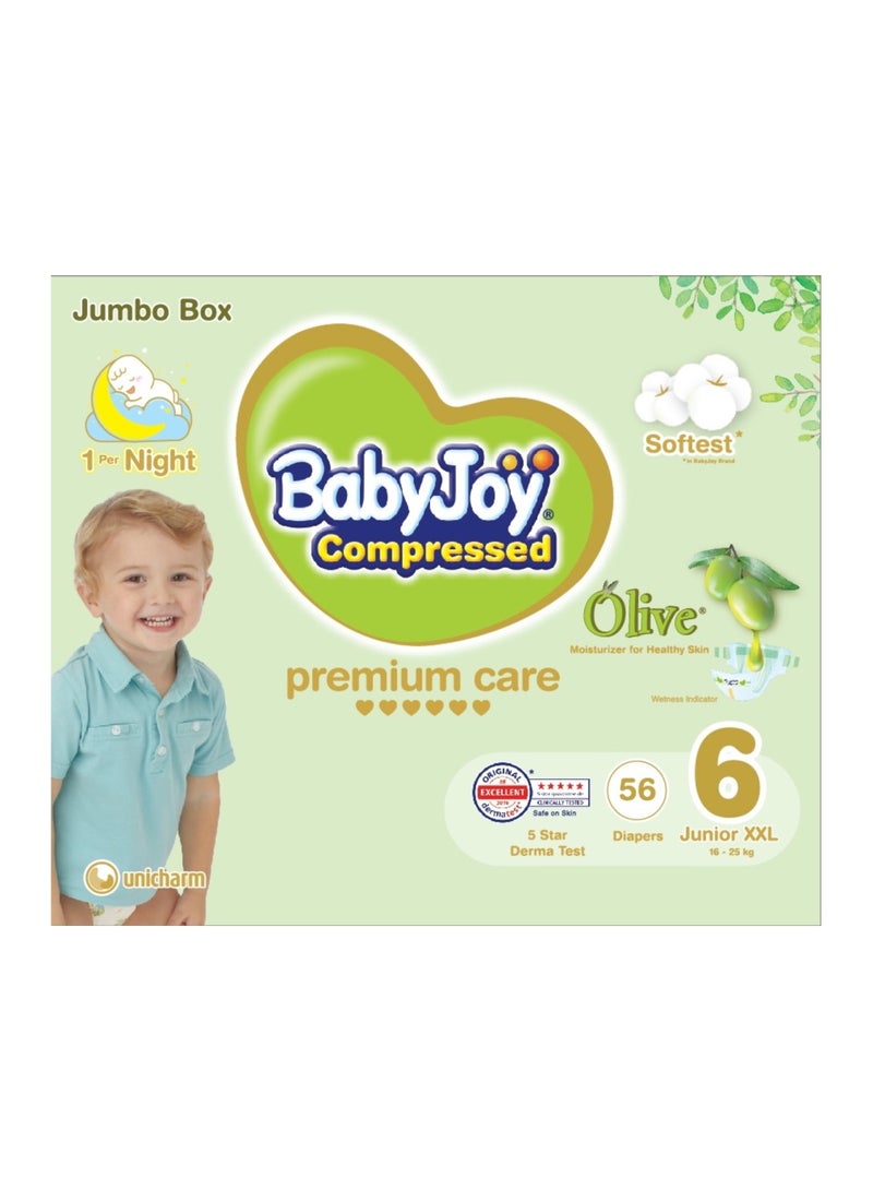 BabyJoy Olive Tape Diaper Size 6 Junior XXL 16-25 Kg Jumbo Box - Image 1