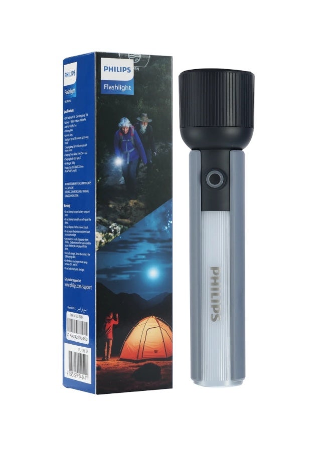 فيليبس فلاش لايت فليبس ABS متعدد الوظائف قابل لإعادة الشحن و ضوء محمول 400 لومن | مدى 150م | بطارية 2200 مللي أمبير | شحن USB-C | أوضاع قابلة للتعتيم | مصباح IP44 SFL1183/56 - Image 1