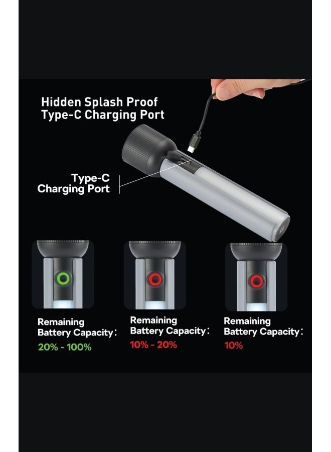 فيليبس فلاش لايت فليبس ABS متعدد الوظائف قابل لإعادة الشحن و ضوء محمول 400 لومن | مدى 150م | بطارية 2200 مللي أمبير | شحن USB-C | أوضاع قابلة للتعتيم | مصباح IP44 SFL1183/56 - Image 4