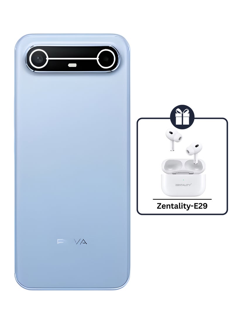TECNO POVA Slim 5G Dual SIM Sky Blue 8GB RAM 256GB 5G +  Zentality E29 Earbuds - Middle East Version - Image 2