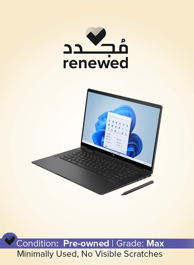 HP Renewed - Envy 15 Convertible 2-In-1 Laptop With 15.6-Inch FHD Display, Ryzen 7-7730U Processor/16GB RAM/512GB SSD/Intel Iris XE Graphics/Windows 11 English/Arabic Nightfall Black - Image 1