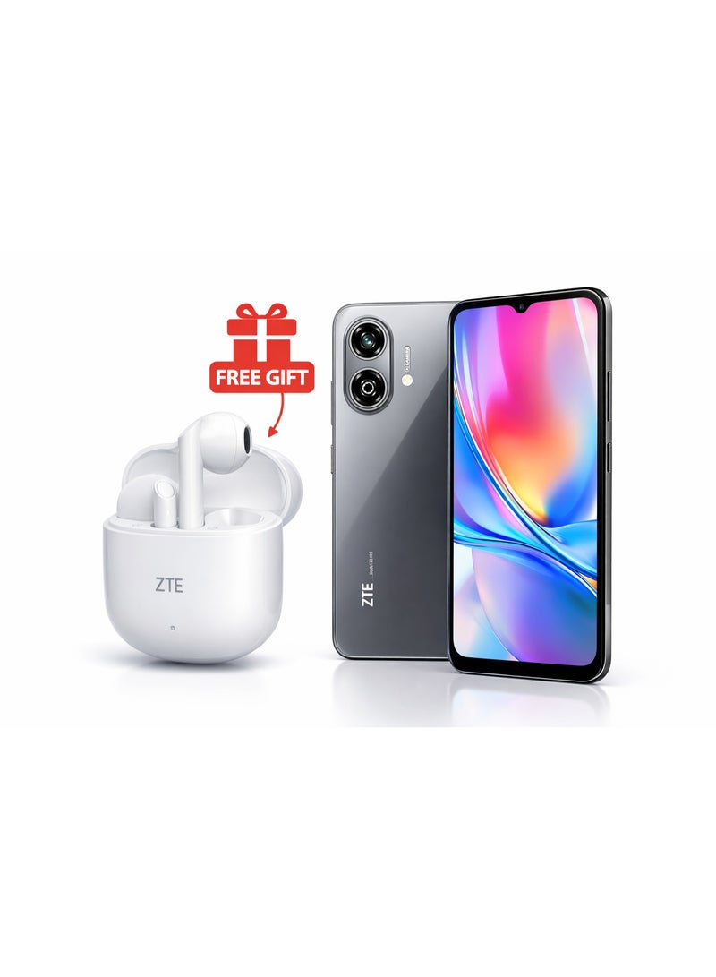 زد تي اي بليد A35e ثنائي الشريحة رمادي فضي 2+4 جيجابايت رام 64 جيجابايت 4G + سماعات Zte Buds 2 - Image 1