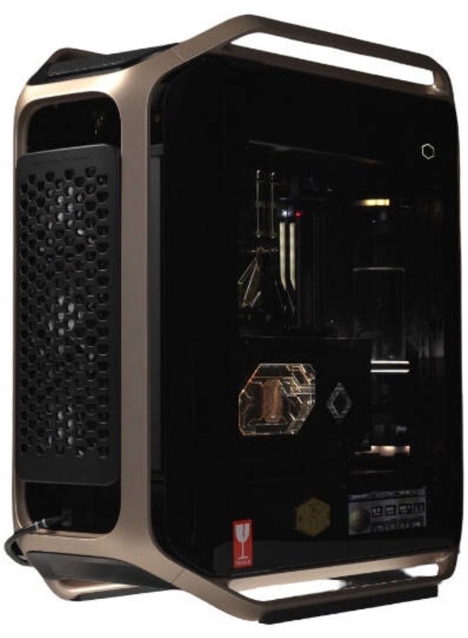 COOLER MASTER COSMOS ALPHA Gold ATX Full-Tower Gaming PC Case, Limited Edition 24K Gold Accents, E-ATX/ATX/Micro-ATX/Mini-ITX Support, Dual 200mm Fans + 420mm Radiator, High-Airflow Mesh & Modular Interior, Liquid Cooling & RGB Ready | C700-GGNN-S00 - Image 3