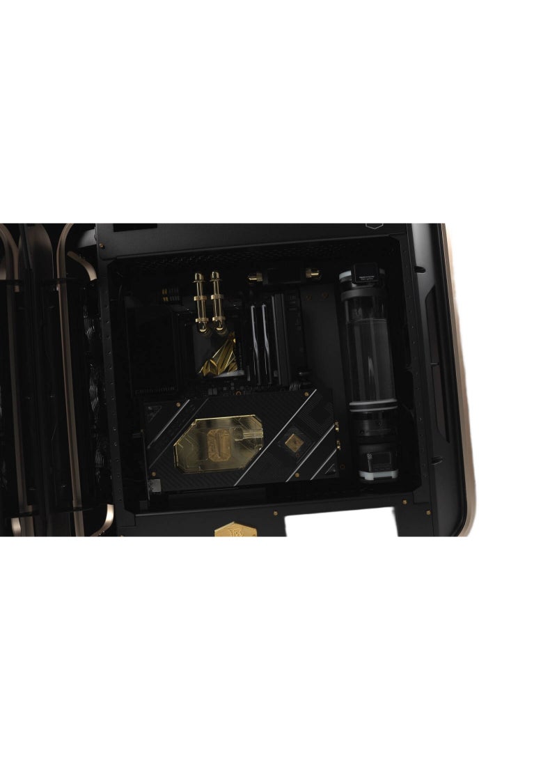 COOLER MASTER COSMOS ALPHA Gold ATX Full-Tower Gaming PC Case, Limited Edition 24K Gold Accents, E-ATX/ATX/Micro-ATX/Mini-ITX Support, Dual 200mm Fans + 420mm Radiator, High-Airflow Mesh & Modular Interior, Liquid Cooling & RGB Ready | C700-GGNN-S00 - Image 5