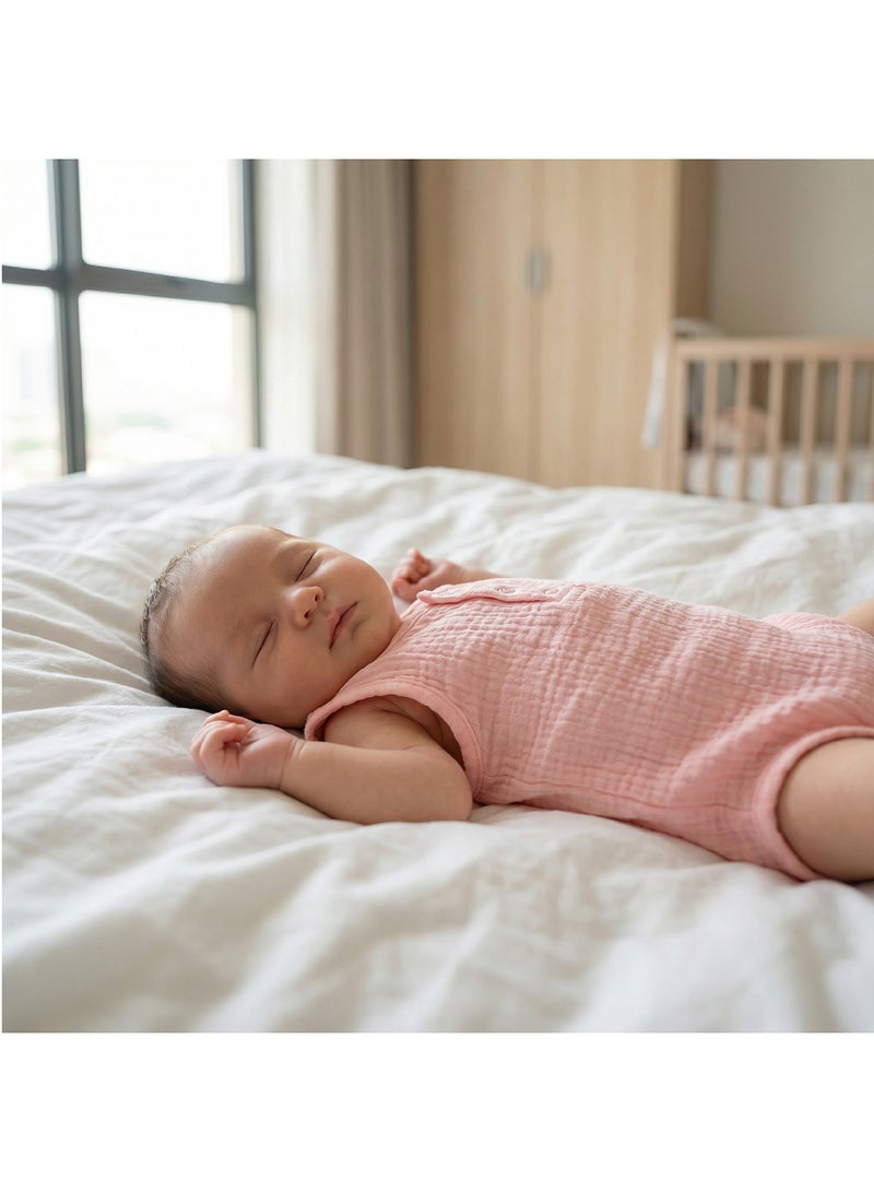 مون Organic Crinkle Muslin Onesie (18-24 Months) - Pink - Image 2
