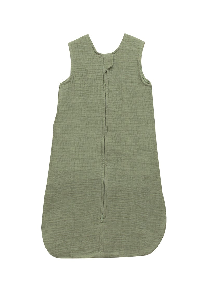 مون Organic Crinkle Muslin Sleep Sack  2.5 Tog (6-12Months ) - Green - Image 1