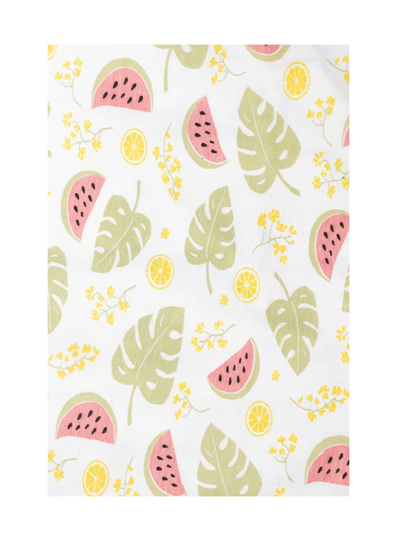 مون Organic Cocoon and Beanie Set (0 Months +) - Melon Print - Image 2