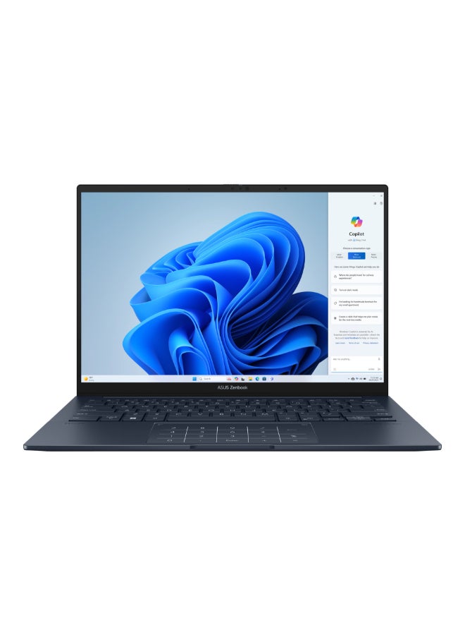 ASUS ZenBook Laptop With 14 Inch OLED 3K (2880x1800) Touch Display, Intel Core Ultra 9 285H Processor/32GB RAM DDR5/1TB SSD/Intel Arc Graphics/Windows 11 Home/ English/Arabic Ponder Blue - Image 1